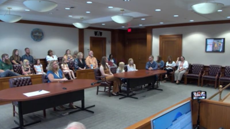 Judge Ralph Winkler held his annual back to school adoption day on Friday, placing 10 children...