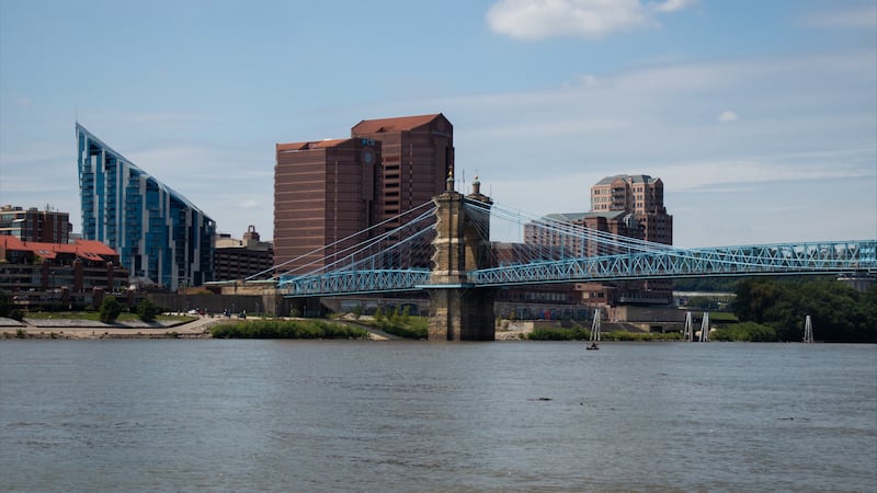 Covington, Kentucky, from the Cincinnati riverside.