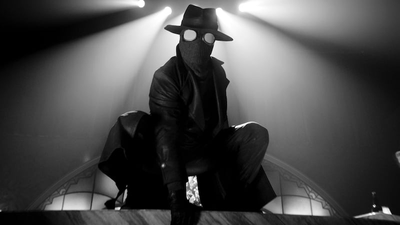“The Spider” (Nicolas Cage) in a scene from Prime Video’s Spider-Noir (Courtesy of Prime Video)