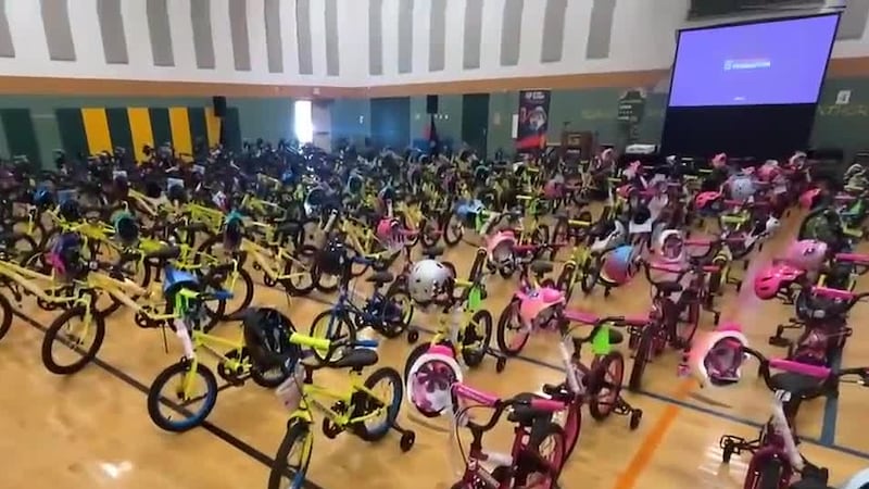 FCC player gives 150 bikes to local students