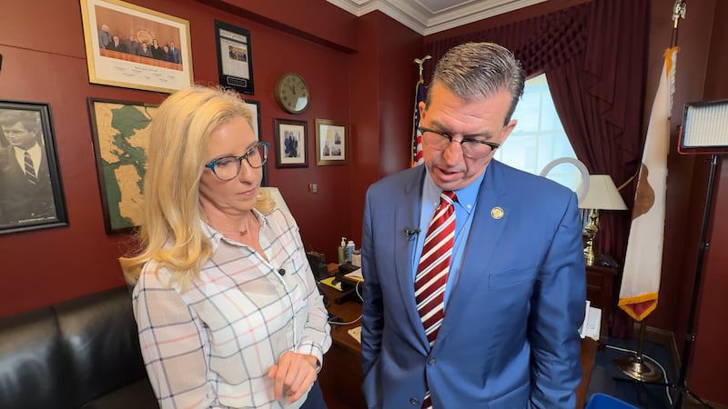 Congressman Kevin Mullin examined nitrous oxide tanks purchased by InvestigateTV and our...