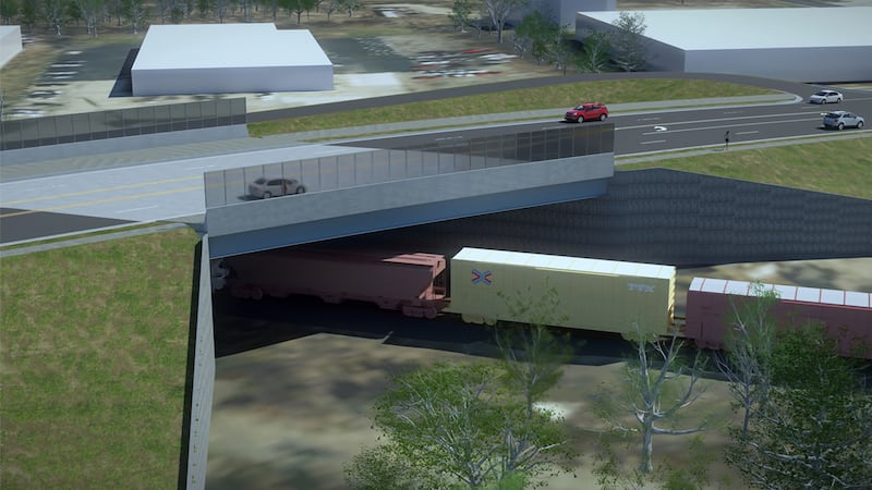 Rendering of the proposed roadway bridge for Symmes Road.