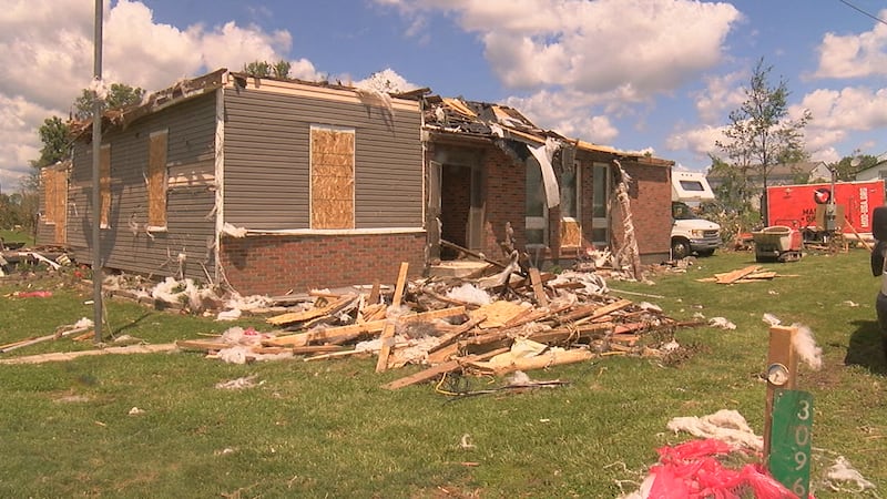 Bonnie Tedtman’s porch ceiling was gone and all of its insulation had been blown out and...