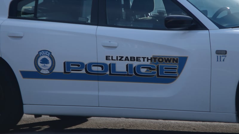 Elizabethtown police cruiser on scene.
