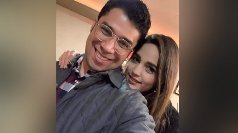Jose Gutierrez and his fiancée
