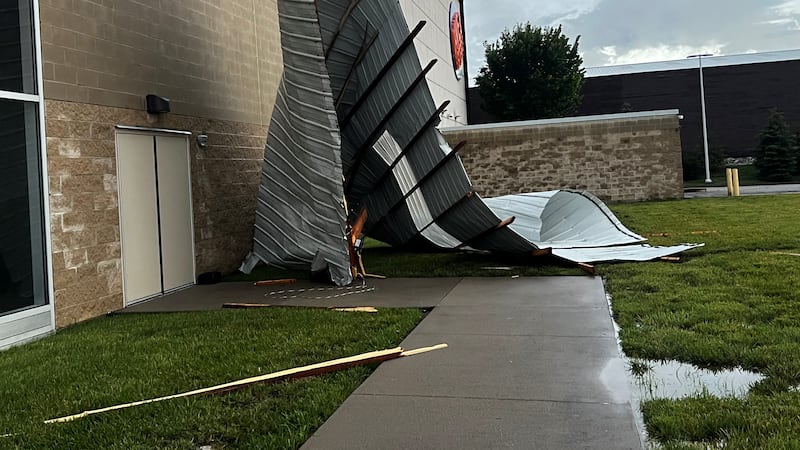 Part of the roof of a business was ripped off in Florence during overnight storms. This is...