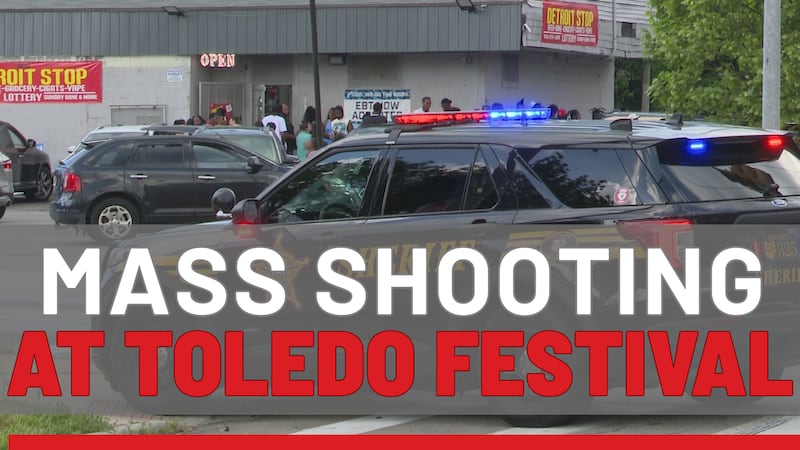 At least a dozen people were injured in a mass shooting at a Toledo festival on Saturday,...