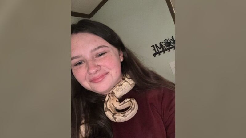 A large ball python snake was spotted slithering around a Chili’s parking lot in southeastern...