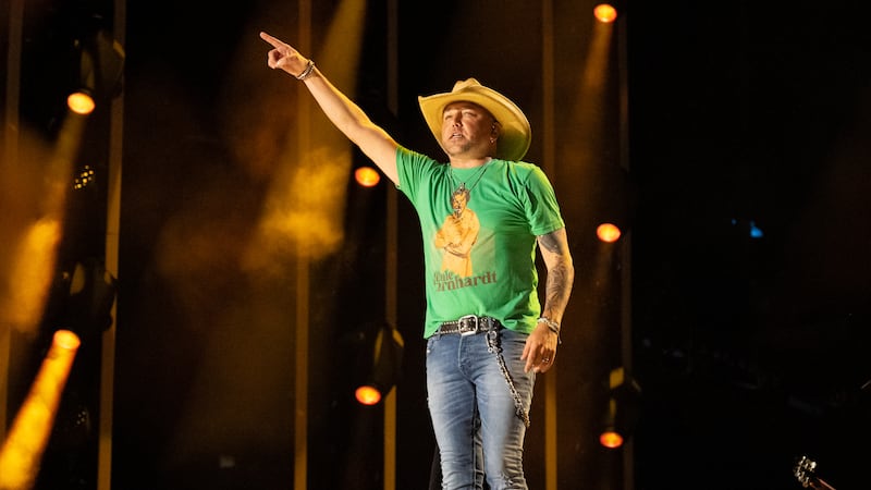 Jason Aldean performs during the 2023 CMA Fest on Saturday, June 10, 2023, at Nissan Stadium...