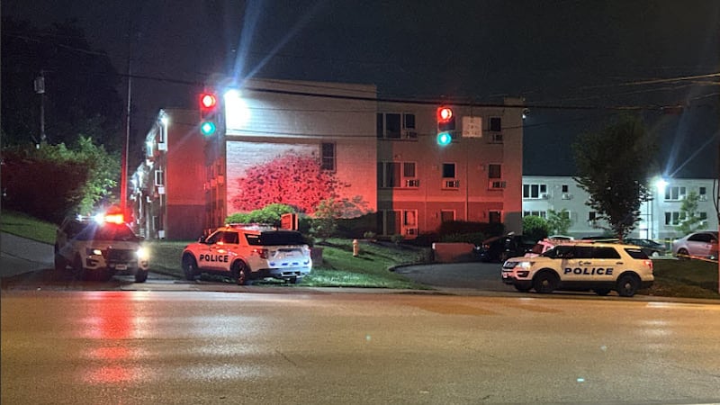 Cincinnati Police Department’s Homicie Unit is on scene of a double shooting at an apartment...
