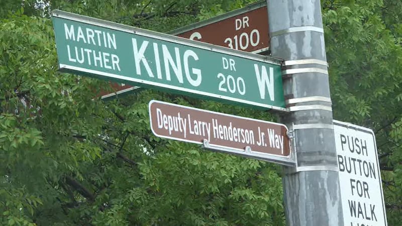 Deputy Larry Henderson Jr. Way was named after the officer allegedly killed by Rodney Hinton...
