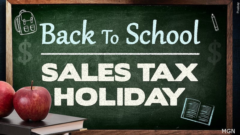 Back to School Sales Tax Holiday