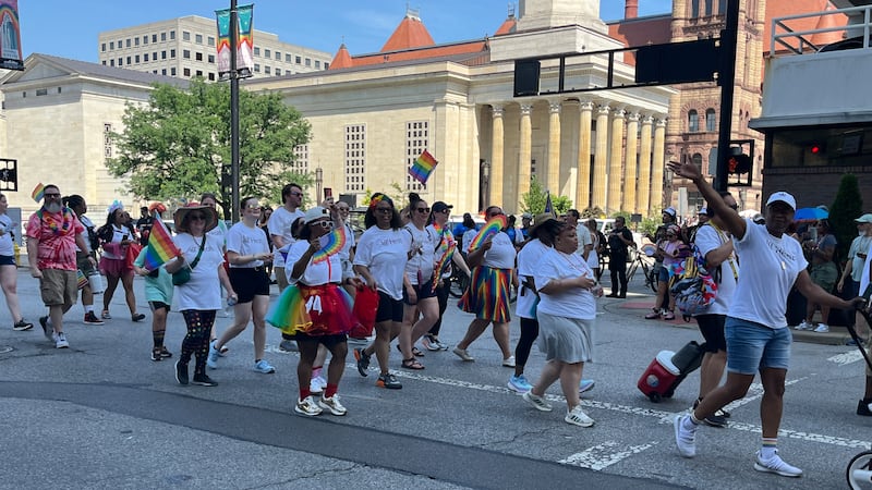 Thousands of people gathered at the Cincinnati Pride parade and festival on Saturday.