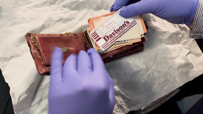 A bathroom renovation at a historical theatre revealed a little piece of history in the rubble.