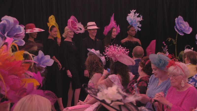 Models walked down the runway with stunning jewelry and headwear during the Derby Museum Hat...