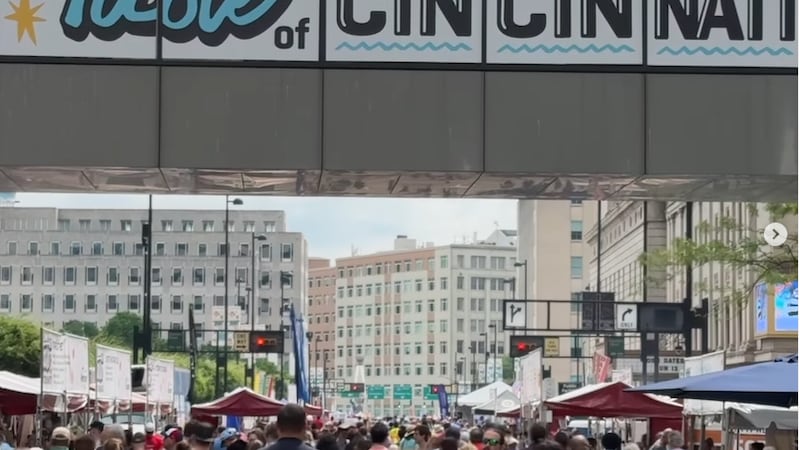 The Taste of Cincinnati resumes Sunday after a severe weather delay