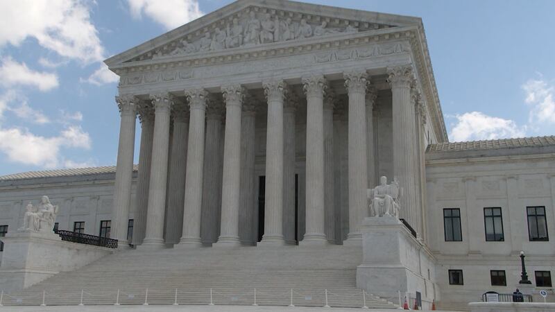The exterior of the Supreme Court in Washington, D.C. 