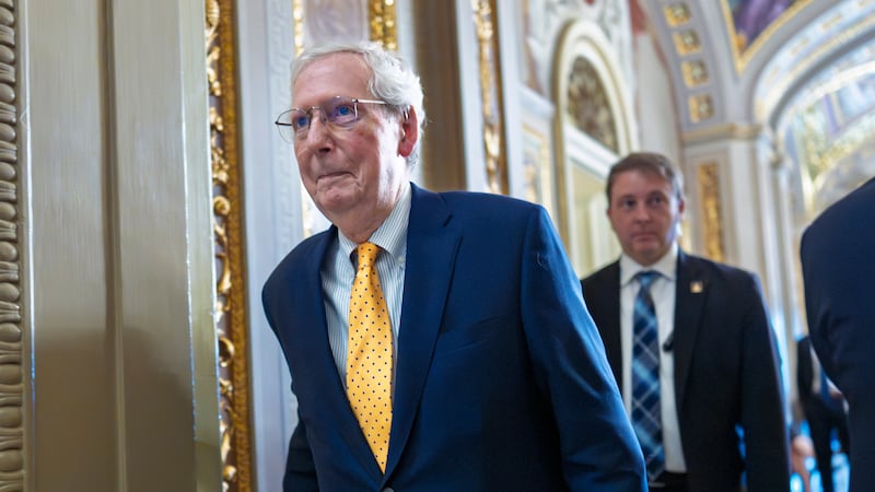 FILE -Sen. Mitch McConnell, R-Ky., the former Senate Republican leader and member of the...