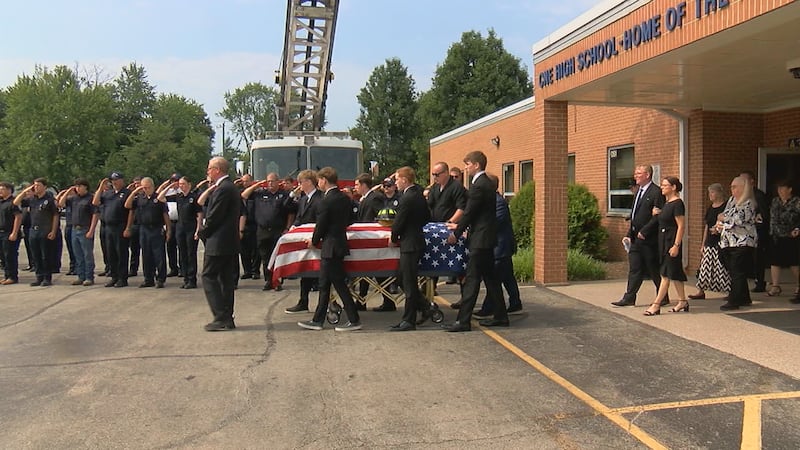 Family, fellow firefighters gather to remember Wyatt Fisher, 18