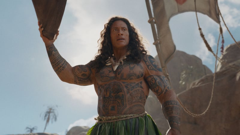 Dwayne Johnson as Maui in Disney's live-action MOANA. Photo courtesy of Disney. © 2026 Disney...