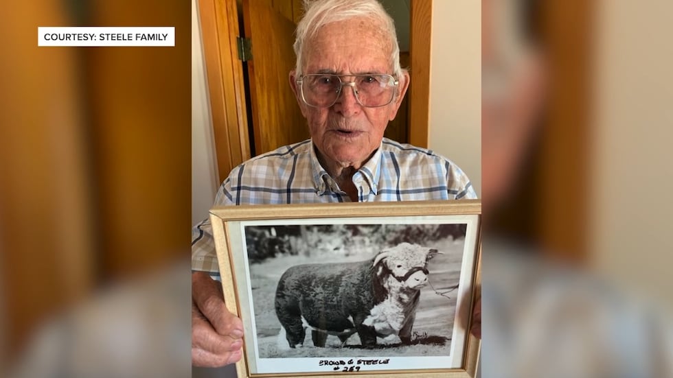 Dale Steele, a 100-year-old World War II veteran from Nebraska, has become the oldest organ...