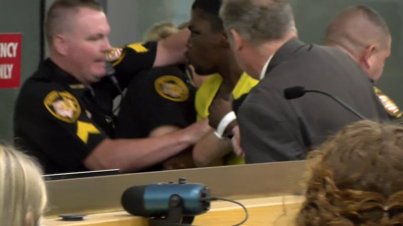 Hamilton County deputies restrain and take down 25-year-old Adamu Williams after his outburst...