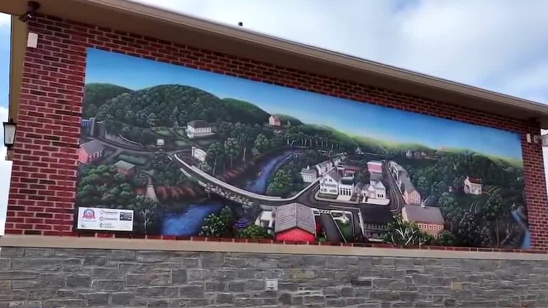 A new piece of artwork is now on display, showing the history of Milford.