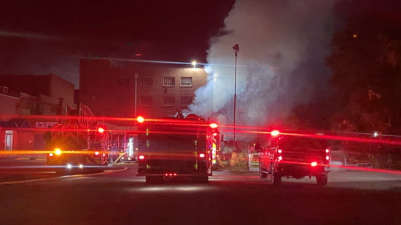 Crews battle a fire that started in an outside dumpster at ADS Manufacturing Ohio in Middletown.