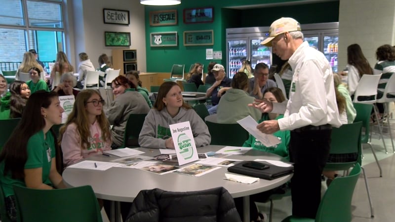Students at Seton High School took part in the school’s oral history day, sitting down...