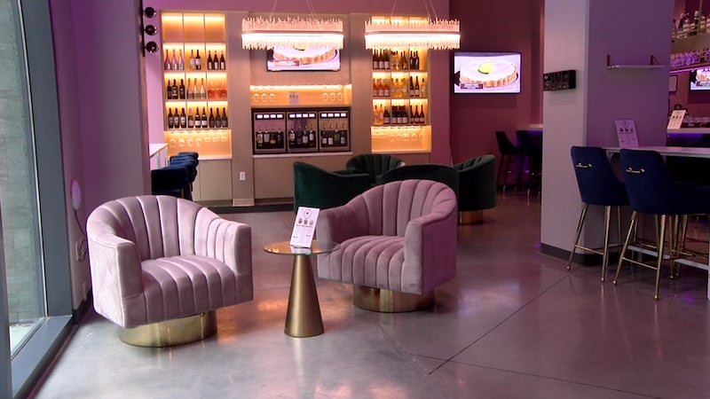 Something to Wine About features self-pour wine machines alongside a full-service bar.