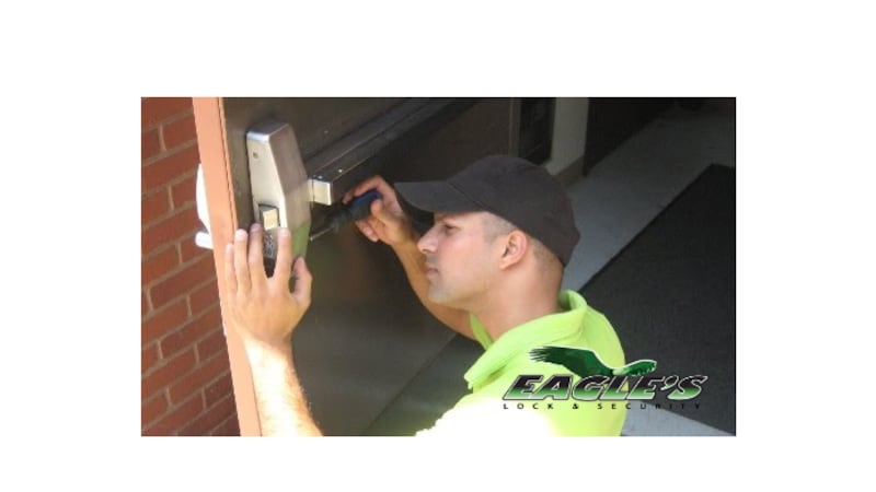 Commercial push bar installation