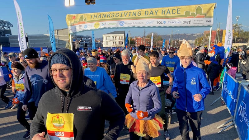 Cincinnati's Thanksgiving Day Race started at 9 a.m. Thursday.