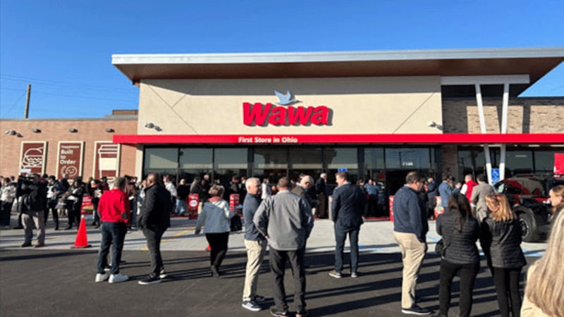 Ohio's first Wawa store opened at 8 a.m. Wednesday in Butler County's Liberty Township. It's...