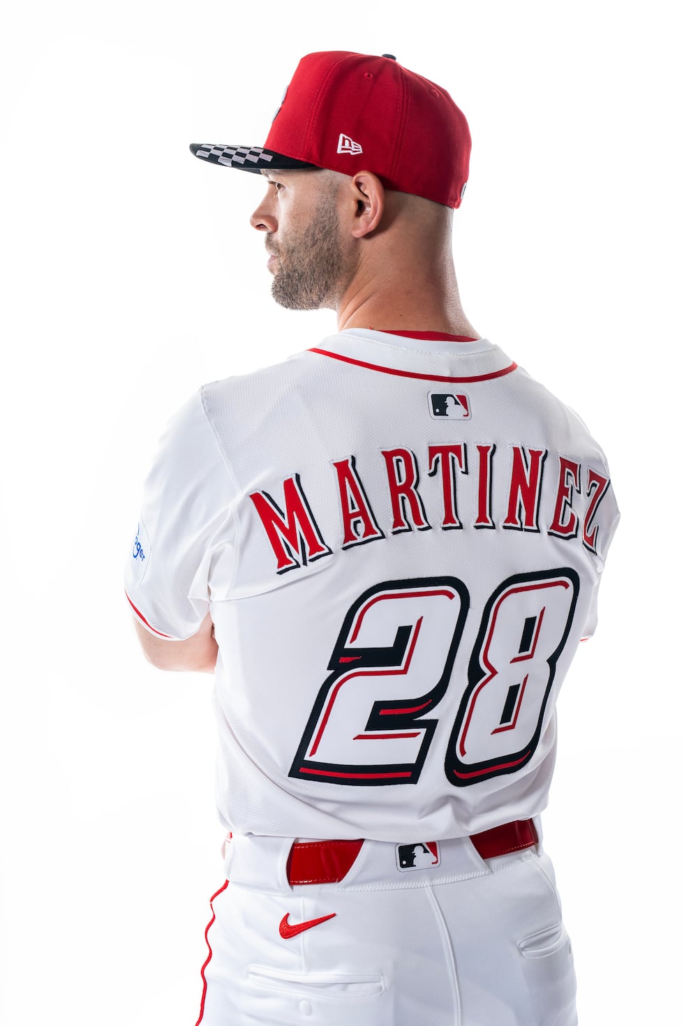 ATLANTA, GA - MAY 06: Nick Martinez #28 of the Cincinnati Reds during the MLB Speedway Classic...
