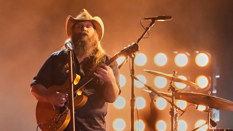 Chris Stapleton performs "Bad As I Used To Be" during the 59th Annual Country Music...
