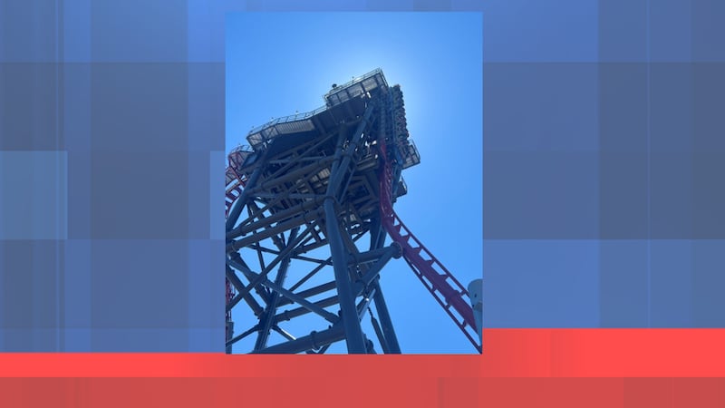 Riders were stuck on Siren’s Curse when the coaster “experienced technical delays,” according...