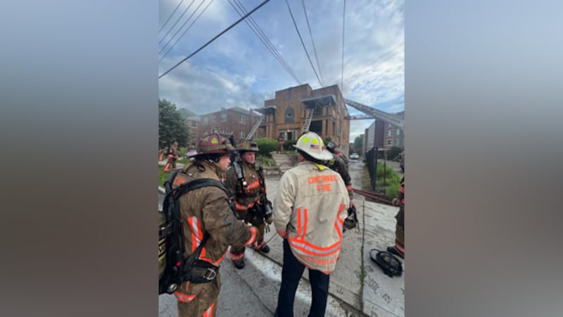 Crews worked to extinguish a fire on Marlowe Avenue in College Hill on Sunday, May 24, 2026.