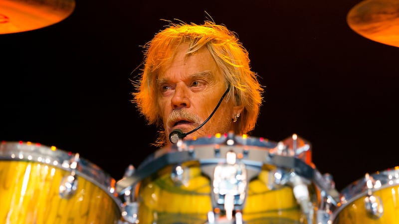 ZZ Top drummer Frank Beard performs at Blue Hills Bank Pavilion on Sunday, August 28, 2016 in...