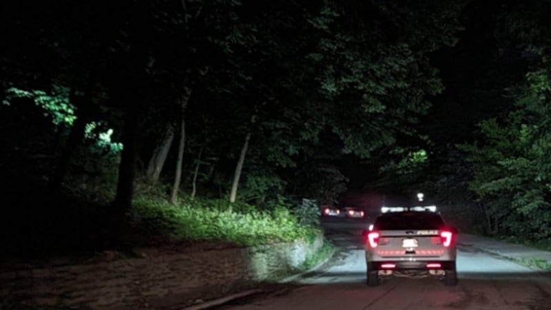 Cincinnati police search in and around Burnet Woods off Brookline Avenue and Burnet Woods...