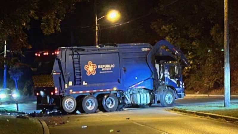 One person was pronounced dead at the scene of a crash involving a garbage truck on Westwood...