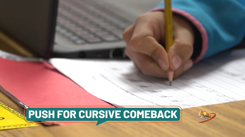 The cursive comeback debate in classrooms.