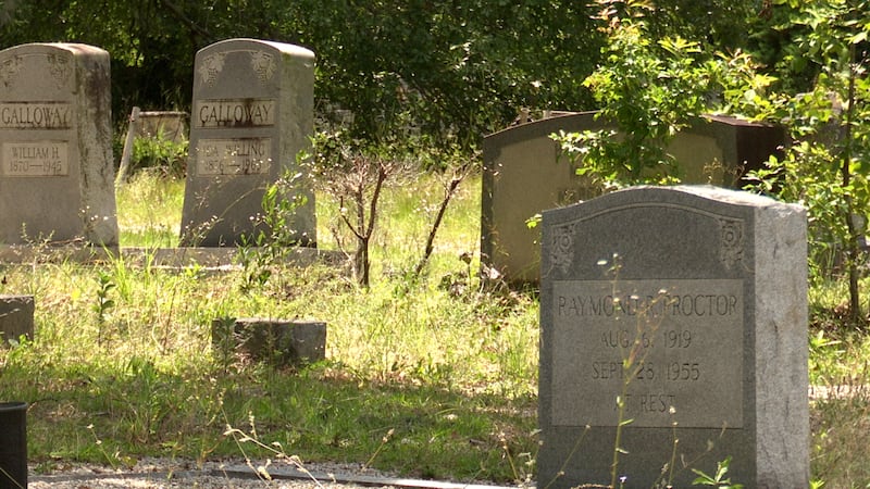 The grave marker was discovered during a criminal investigation.