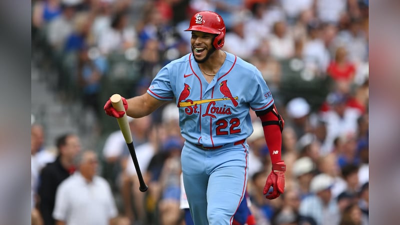 St. Louis Cardinals' Joshua Baez celebrates after hitting a three-run home run during the...