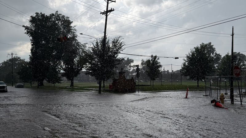 Flooding in Norwood after a downpour hit parts of Cincinnati July 17