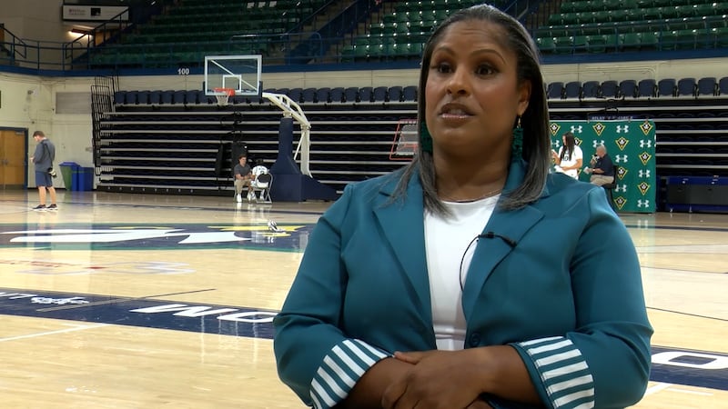 Coach Nicole Woods said she knew she couldn’t get both of them out of the rip current.