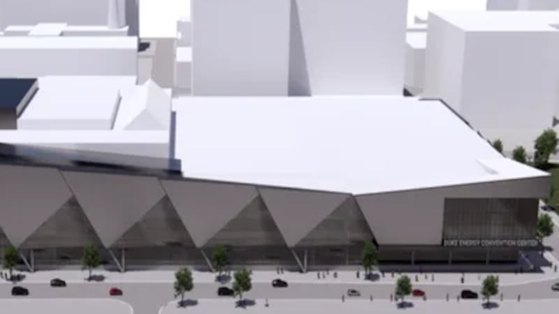 A rendering of the Duke Energy Convention Center project.