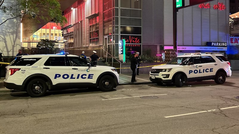 The shooting was reported at about 8:30 p.m. near the City Bird restaurant in Fountain Square...