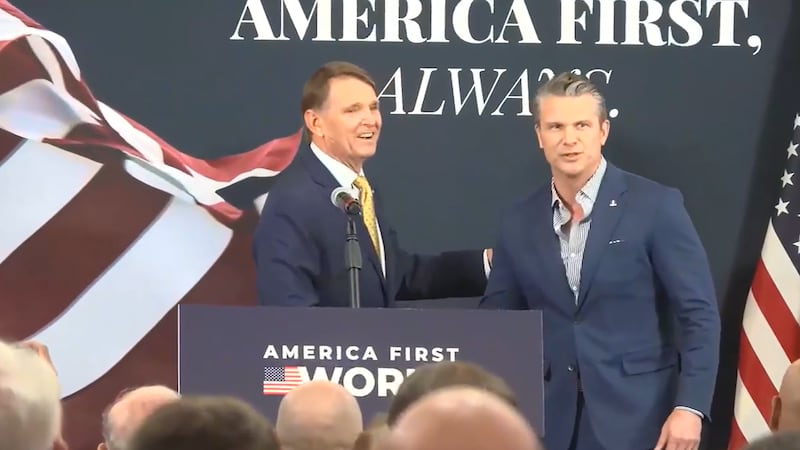 U.S. Defense Secretary Pete Hegseth traveled to Northern Kentucky Monday to boost Trump-backed...