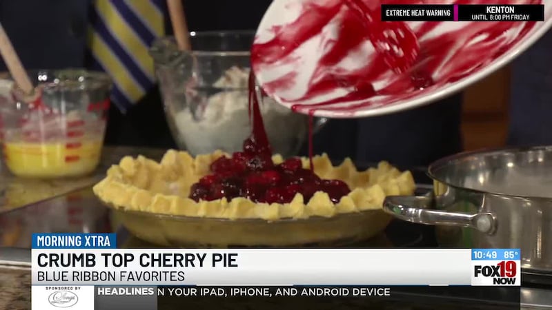 Crumb top cherry pie