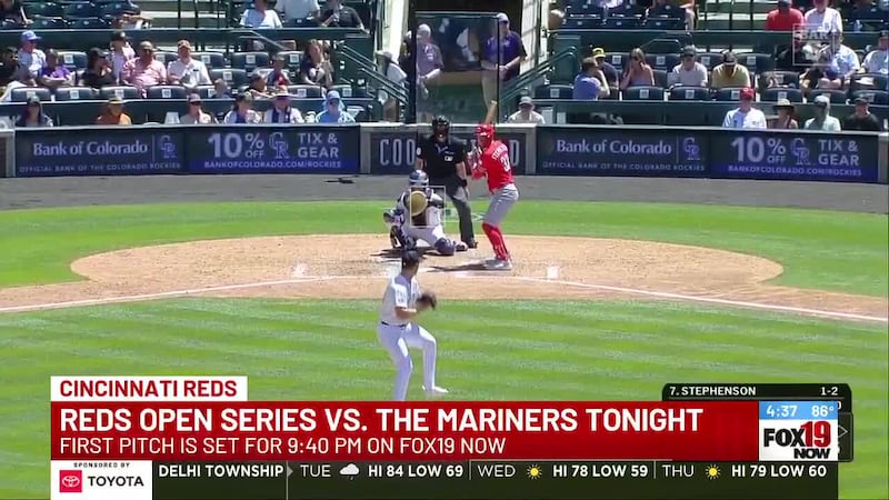 Reds open series vs Mariners Monday